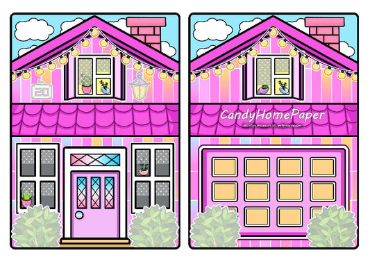 zinnets.com - Candyhome paper shop - Candy Home Quiet Book#100 Neon Pink House Quiet Book PDF file