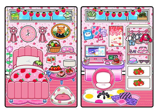 Candy Home Quiet Book Episode 125 - Strawberry House Quiet Book