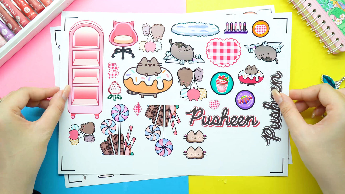 Candy Home Quiet Book 216 - Pusheen Cat Quiet Book PDF