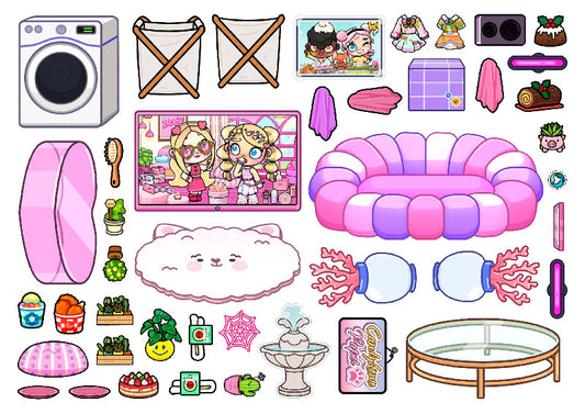 Zinnets.com - Candyhome paper shop - Candy Home Quiet Book#81 Avatar World & Toca Life World Quiet Book Printable PDF file