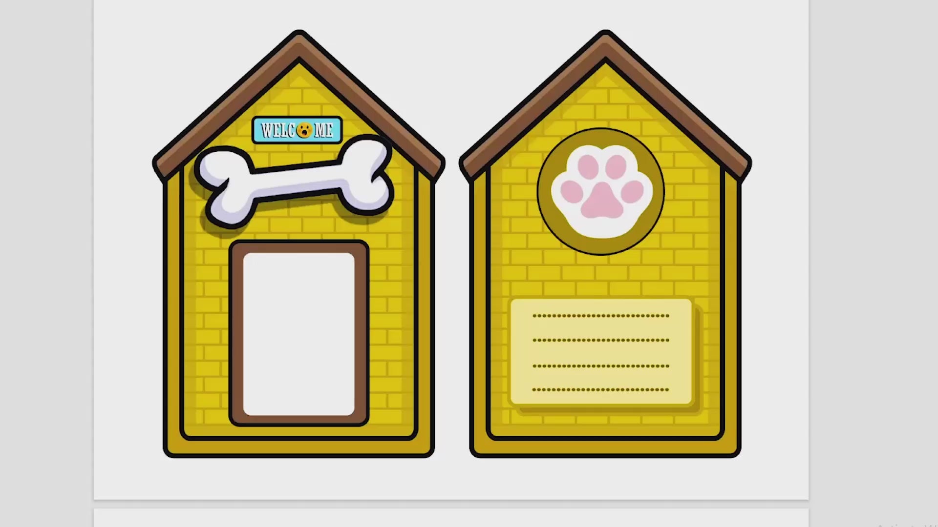 zinnets.com - Candyhome paper - Cute Dog House Quiet Book