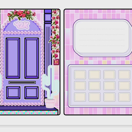 Zinnets.com - Candyhome paper shop - Candy Home Quiet Book#97 Toca Life World Y2k House Quiet Book Printable PDF file