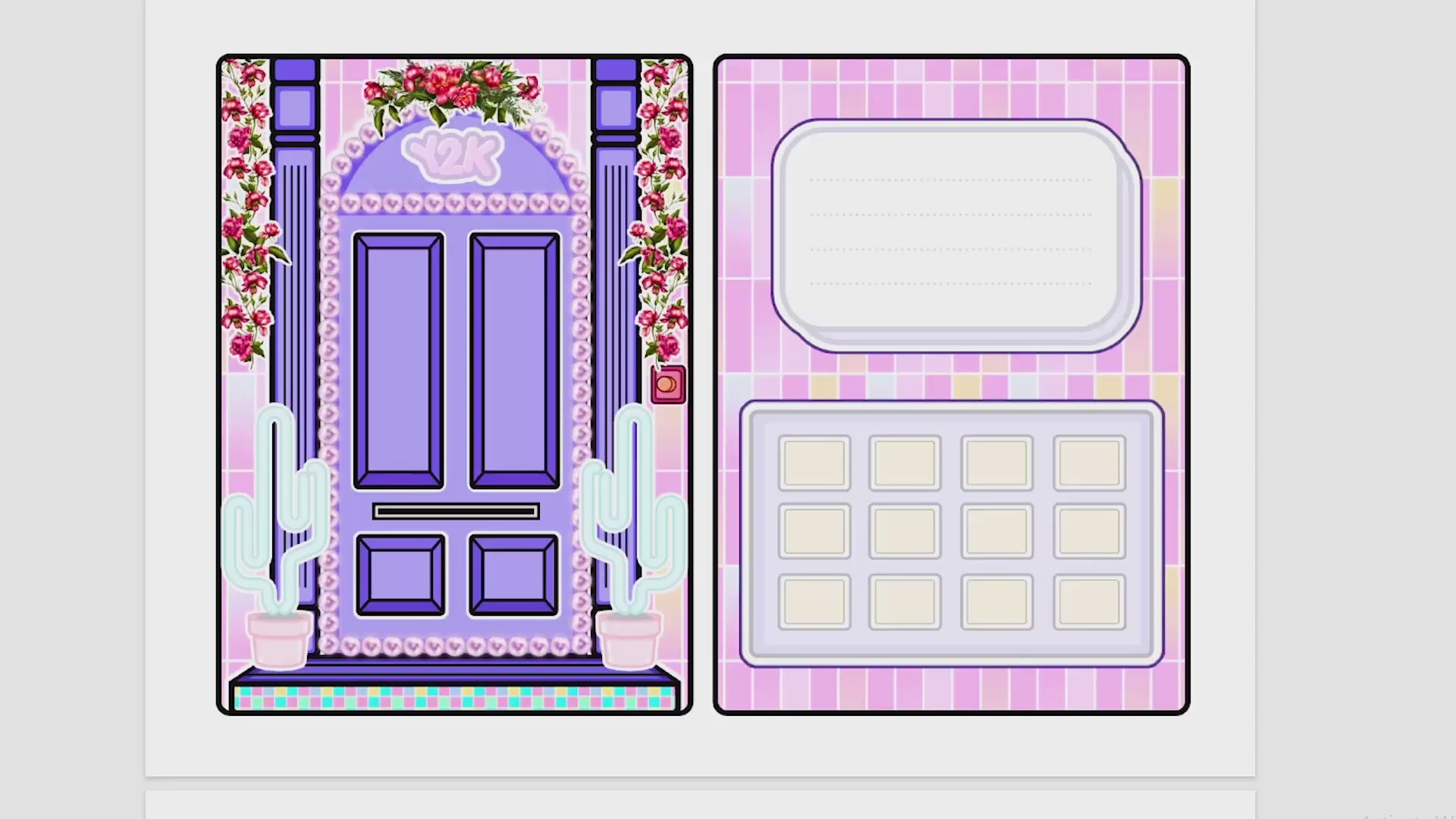 Zinnets.com - Candyhome paper shop - Candy Home Quiet Book#97 Toca Life World Y2k House Quiet Book Printable PDF file